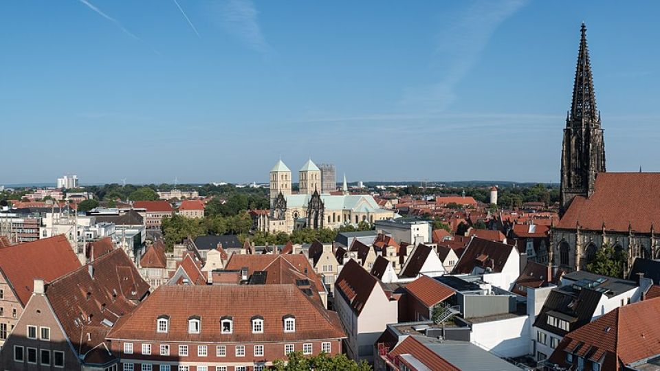 Panoramaansicht der Stadt Münster